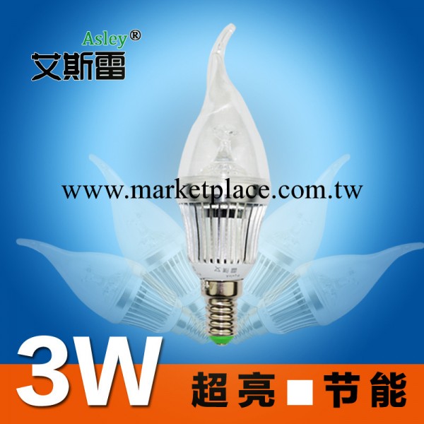 LED蠟燭燈 3W銀色拉尾燈泡 E14小螺口 廠傢直銷 一件代發 粒粒谷工廠,批發,進口,代購