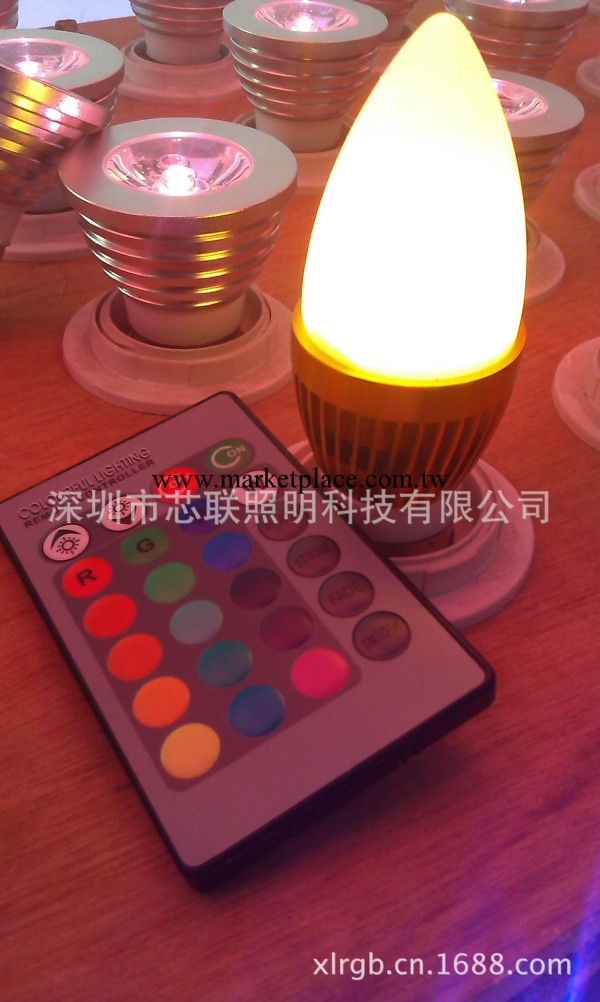 深圳實體工廠批發3WRGB蠟燭燈 COB蠟燭燈 遙控新款RGB蠟燭燈工廠,批發,進口,代購