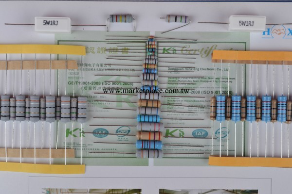 批發晗翔環保金屬膜電阻碳膜電阻1/4W 1/6W 1%5%編帶鐵腳電阻器..工廠,批發,進口,代購