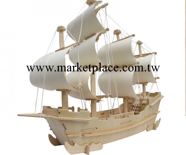 廠傢直銷木質拼圖拼版模型 DIY立體拼圖 3D模型/明朝古帆船模型工廠,批發,進口,代購