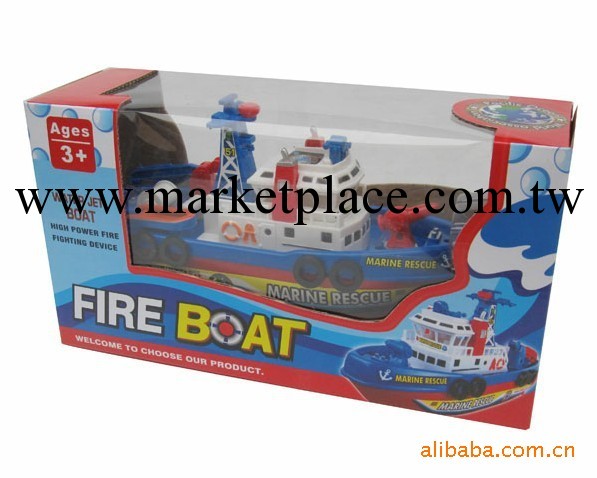 火爆電動船/消防船/仿真輪船玩具/可以噴水玩具船 玩具批發工廠,批發,進口,代購