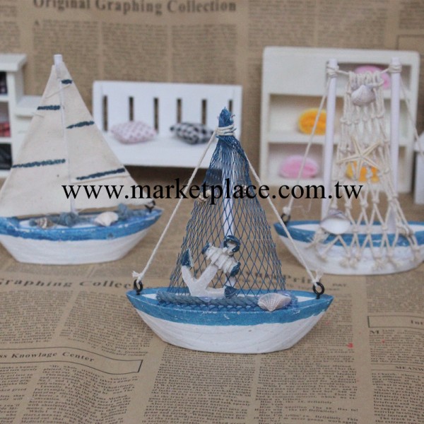 手工木質 地中海船模 帆船裝飾傢居擺件拍攝道具 款式隨機單個價工廠,批發,進口,代購