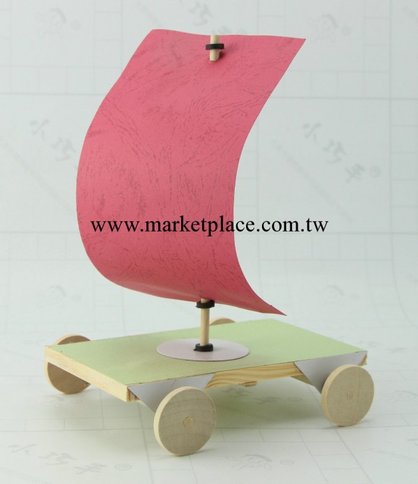 益智玩具DIY 科技小制作套件 手工制作 旱帆船 風帆車模型材料工廠,批發,進口,代購