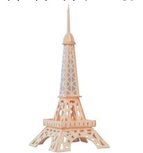 廠傢直銷益智熱銷玩具小【巴黎鐵塔】木質仿真建築模型積木工廠,批發,進口,代購