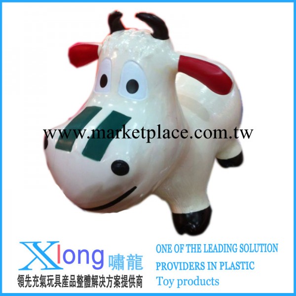 新款熱銷 可定制 PVC跳跳馬充氣玩具 白色彩繪跳跳奶牛工廠,批發,進口,代購