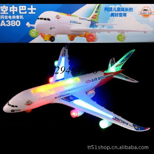 帶音樂七彩燈光A380空中巴士電動飛機 電動玩具飛機工廠,批發,進口,代購
