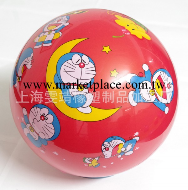 上海雯靖9英寸小叮當機器貓連標球（整球卡通圖案哦）工廠,批發,進口,代購