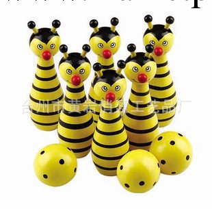 供應木制兒童保齡球玩具，蜜蜂款式保齡球玩具，益智保齡球批發・進口・工廠・代買・代購