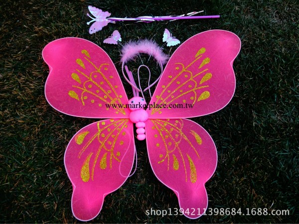 單層蝴蝶翅膀三件套兒童天使翅膀批發・進口・工廠・代買・代購