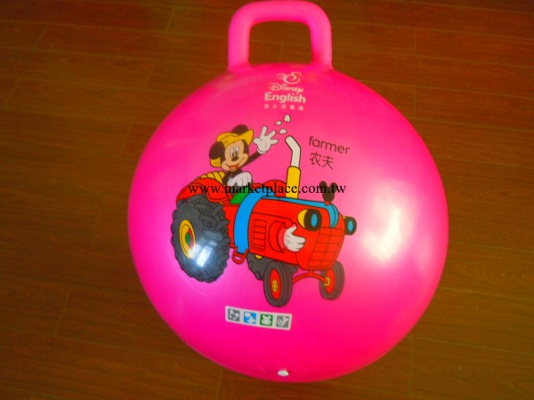 正品建大迪士尼18寸方手柄兒童跳跳球充氣健身玩具球批發工廠,批發,進口,代購