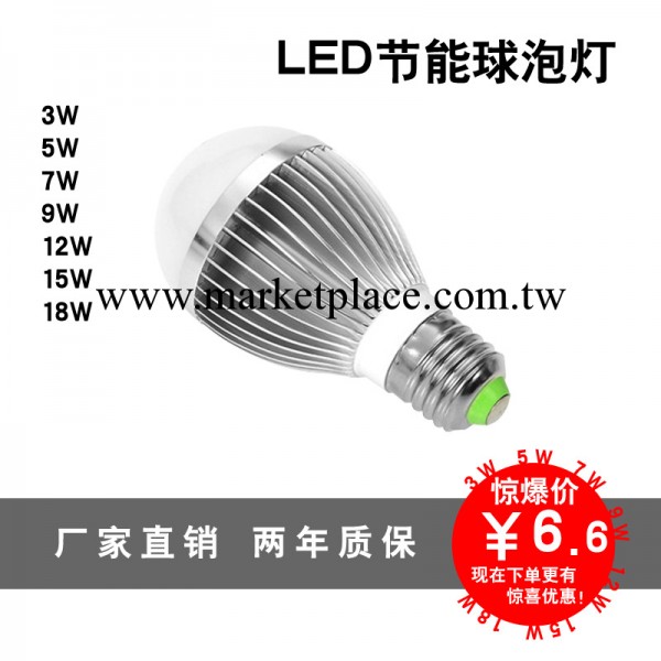 LED球泡燈 LED燈泡3W 5W 7W 9W 12W 15W  LED節能燈泡 球泡燈工廠,批發,進口,代購