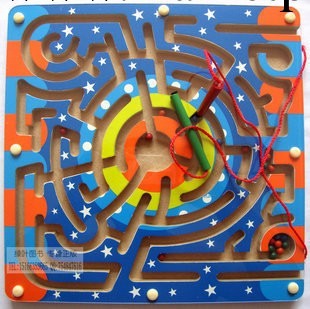 木制玩具磁性環形迷宮 運筆親子互動玩具 運筆迷宮 比賽玩具工廠,批發,進口,代購