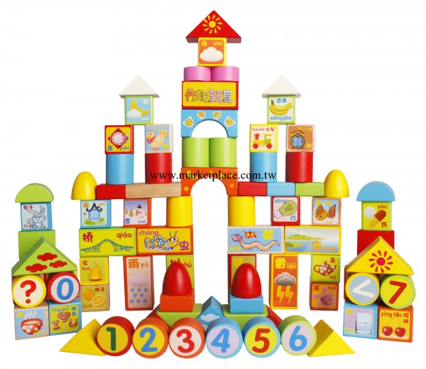 丹妮玩具 100粒漢字積木 木制玩具批發 兒童玩具廠傢直銷工廠,批發,進口,代購