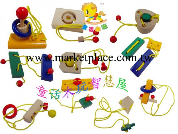 10款智力解套組合 彩盒裝智力解繩 孔明鎖成人智力類木制玩具工廠,批發,進口,代購