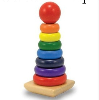 兒童益智玩具外貿彩虹套柱 寶寶顏色分辨木制玩具工廠,批發,進口,代購