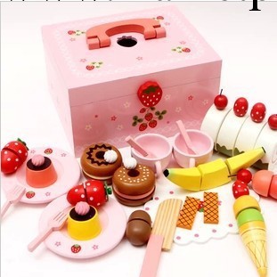 木制甜蜜公主草莓蛋糕組 切切看木質女孩過傢傢玩具 MG015B 2.2工廠,批發,進口,代購