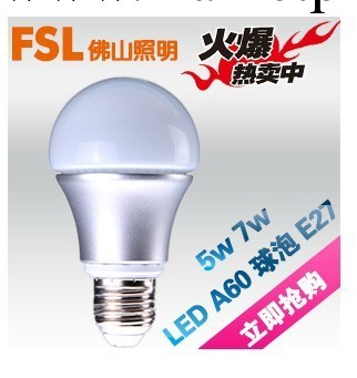 FSL佛山照明 5W-7W LED節能燈泡工廠,批發,進口,代購