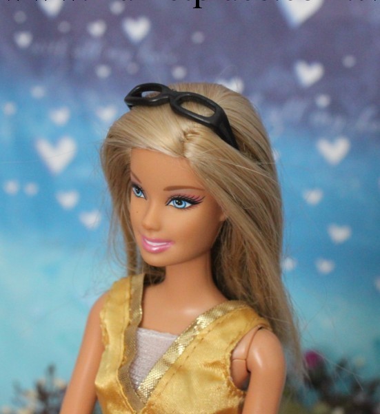 芭比娃娃玩具配件 E033黑框眼鏡 20個/包工廠,批發,進口,代購