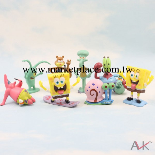 SpongeBob海綿寶寶派大星章魚哥蟹老板可愛塑膠公仔超值裝擺件工廠,批發,進口,代購