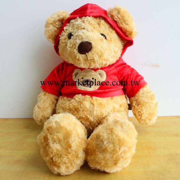 韓國原單毛絨玩具可愛玫瑰絨穿衣服的小熊 中號款工廠,批發,進口,代購