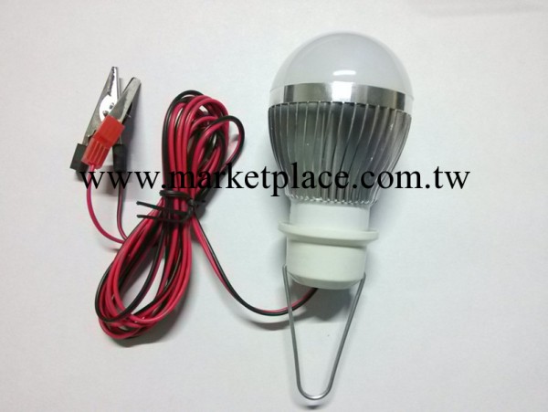 廠傢出售 3W 12VLED球泡燈 帶線 帶夾子 LED燈泡 12v led球泡燈工廠,批發,進口,代購