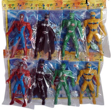 15cm高超人動漫玩具 動漫公仔 蜘蛛俠4 蝙蝠俠 奧特曼 贈品玩具工廠,批發,進口,代購