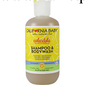 包郵CaliforniaBaby加州寶寶金盞草嬰兒洗發沐浴露防濕疹251ml工廠,批發,進口,代購