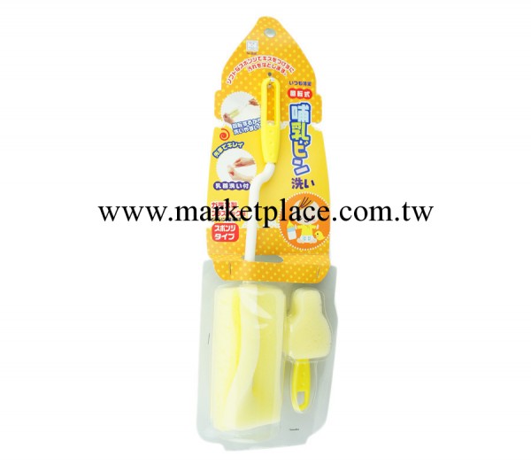 日本小久保奶瓶 奶嘴海棉清潔刷子-黃色 奶瓶刷海綿奶嘴刷 進口工廠,批發,進口,代購