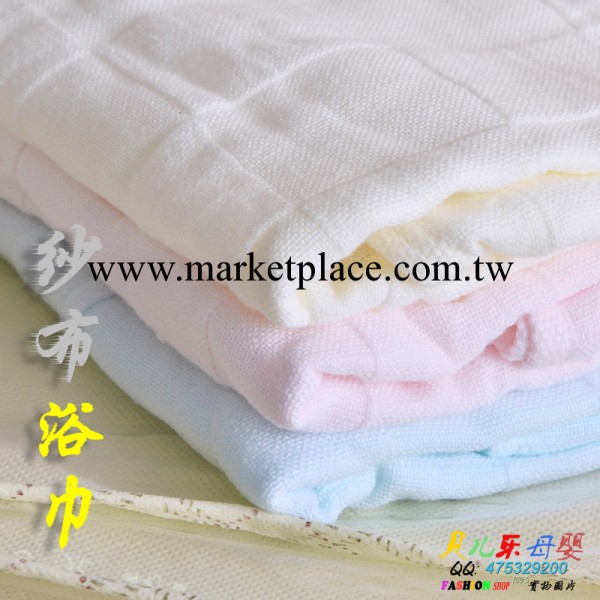 2013爆款 嬰幼兒全棉紗佈純色浴巾 寶寶素色方格紗佈浴巾 1239工廠,批發,進口,代購