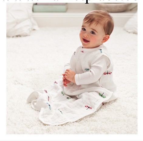 aden+anais 純棉嬰兒春夏薄睡袋 寶寶紗佈防踢被 單層工廠,批發,進口,代購
