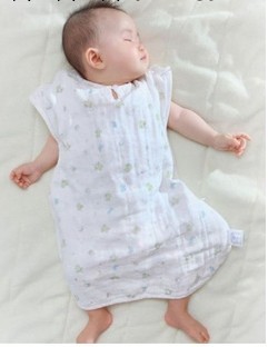 夏款 寶寶用兒童6層純棉紗佈睡袋 空調睡袋 兒童紗佈睡衣77CM工廠,批發,進口,代購