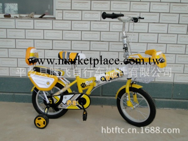 L新款高檔兒童自行車帶靠背加粗條折疊自行車14寸16寸兒童三輪車工廠,批發,進口,代購