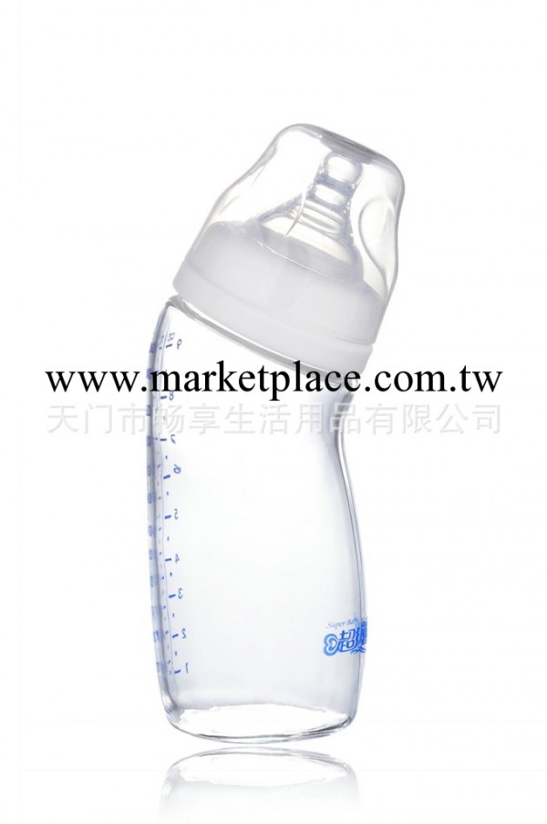 廠傢批發母嬰用品 玻璃奶瓶 新生兒專用彎頭奶瓶寬口徑放心奶瓶工廠,批發,進口,代購