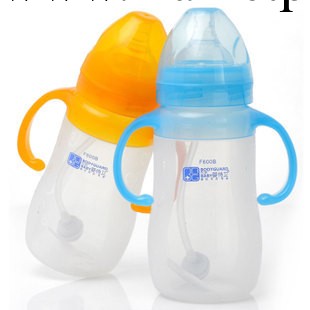 促銷 嬰侍衛 寬口矽膠奶瓶 帶吸管/防摔/防嗆 240ML F600B批發・進口・工廠・代買・代購