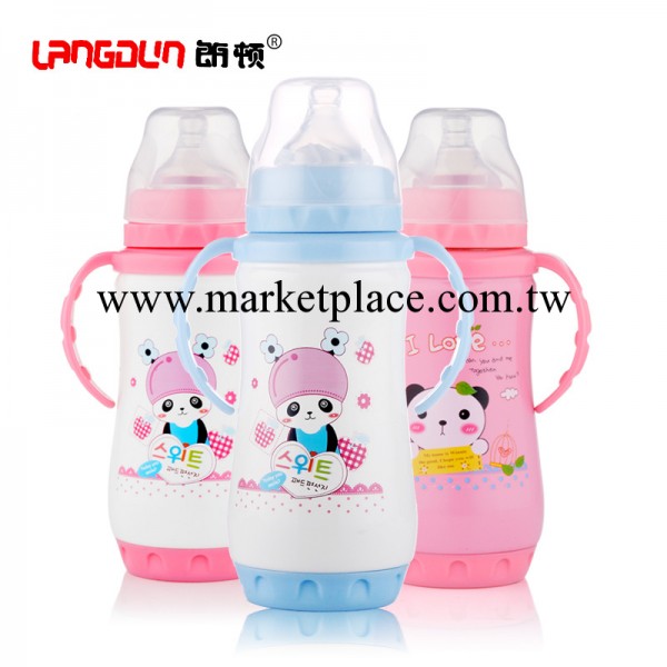不銹鋼嬰兒奶瓶 雙層保溫奶瓶 小葫蘆型 耐摔 防脹氣工廠,批發,進口,代購