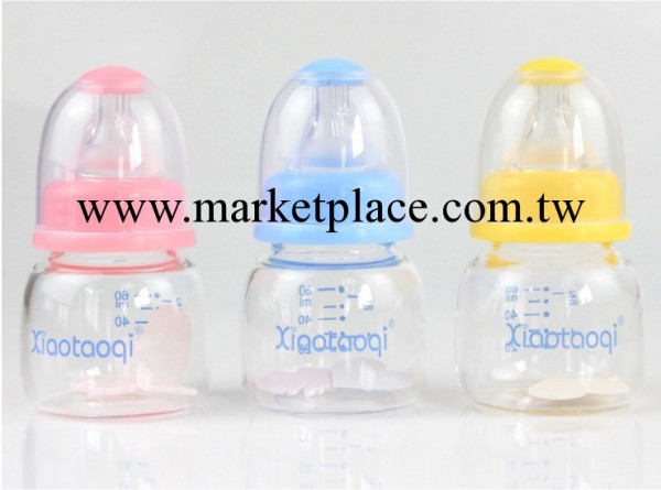 一件代發小淘氣新生嬰兒標準口徑晶鉆玻璃喝水奶瓶 果汁奶瓶 60ml工廠,批發,進口,代購