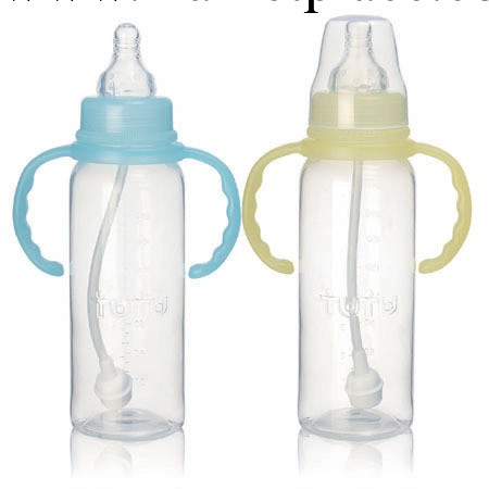 TUTU 愛嬰締 PP帶柄自動吸管直身奶瓶240ml 不含BPA AD-0027工廠,批發,進口,代購