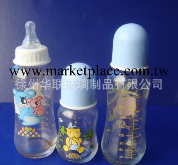 廠傢直銷寬口徑玻璃奶瓶 寬口玻璃彩色奶瓶工廠,批發,進口,代購