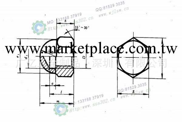 GB923-88蓋形螺母工廠,批發,進口,代購