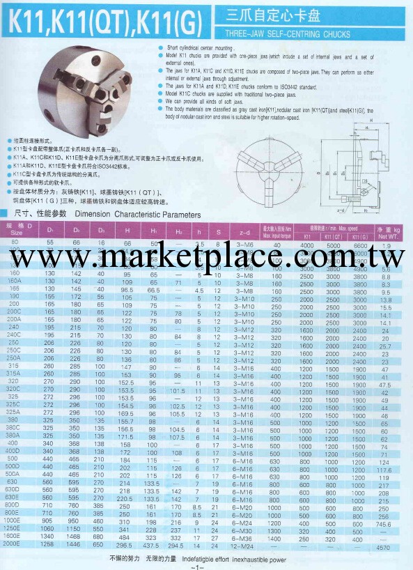 供應呼和浩特三爪自定心卡盤K11系列三爪手動卡盤短錐卡盤工廠,批發,進口,代購