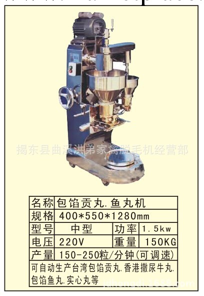 包餡貢丸、魚丸機工廠,批發,進口,代購