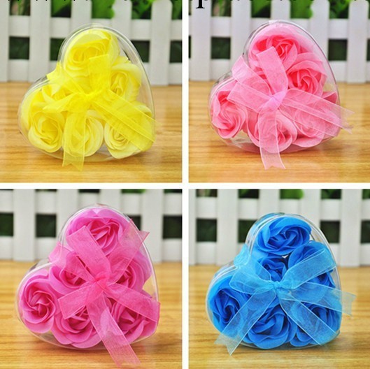 廠傢直銷 愛心6朵心形玫瑰香皂花 紙香皂花 沐浴香皂花聖誕節禮物工廠,批發,進口,代購