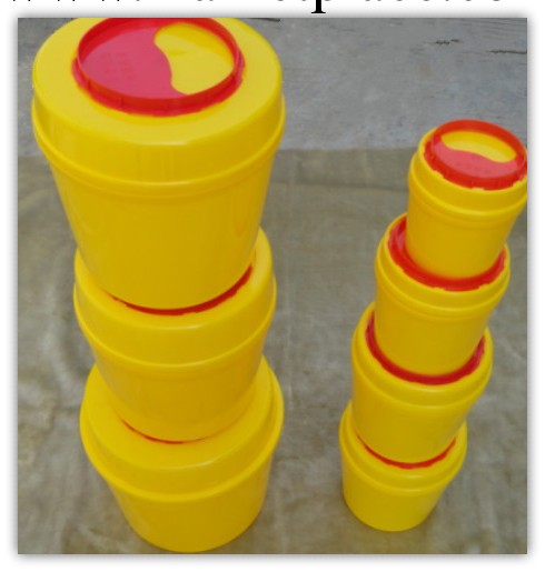 圓形 黃色款式 利器盒6L 大小多款 優質塑料工廠,批發,進口,代購