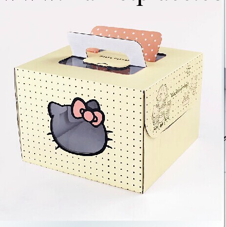 6寸可愛圓點KT蛋糕盒 西點點心盒 慕斯水果蛋糕盒工廠,批發,進口,代購