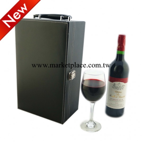 現貨供應紅酒盒·雙隻紅酒盒·皮盒·黑色雙隻帶酒具紅酒盒工廠,批發,進口,代購