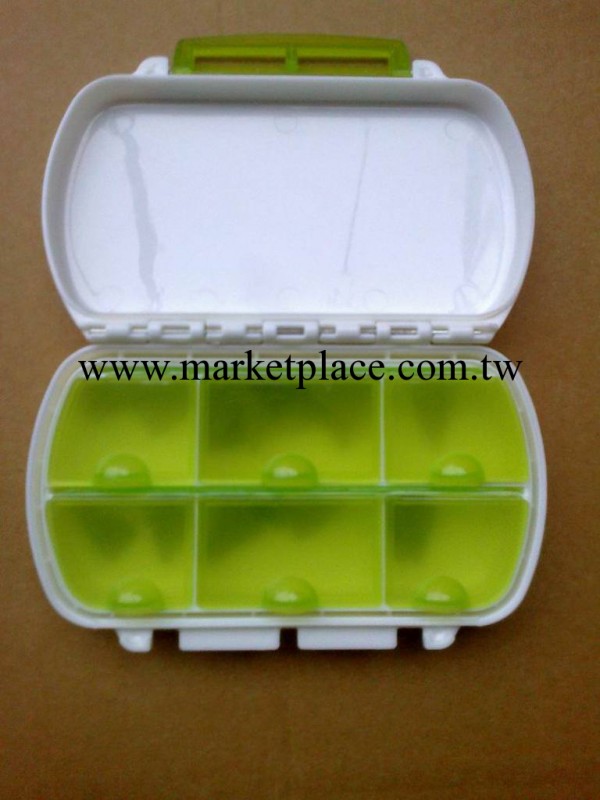 批發ABS材質6格高級保健塑料藥盒一周藥盒攜帶方便密封性好工廠,批發,進口,代購