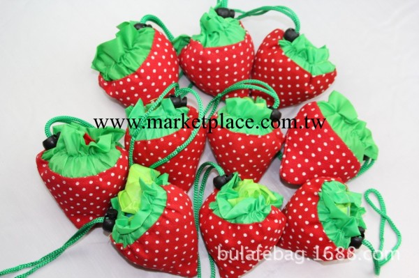 草莓可折疊購物袋,環保袋工廠,批發,進口,代購