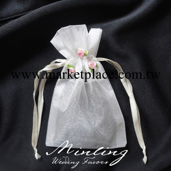 小花裝飾紗袋 贈品包裝袋 化妝品工廠,批發,進口,代購