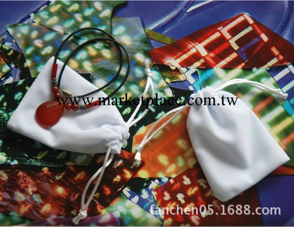 廠傢現貨批發絨佈袋 束口袋 珠寶袋 白色高檔7.5*10CM飾品包裝袋工廠,批發,進口,代購