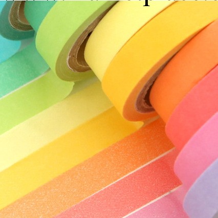 韓國文具批發 ANHZ75-01糖果色和紙膠帶10卷1盒彩色膠帶2967工廠,批發,進口,代購